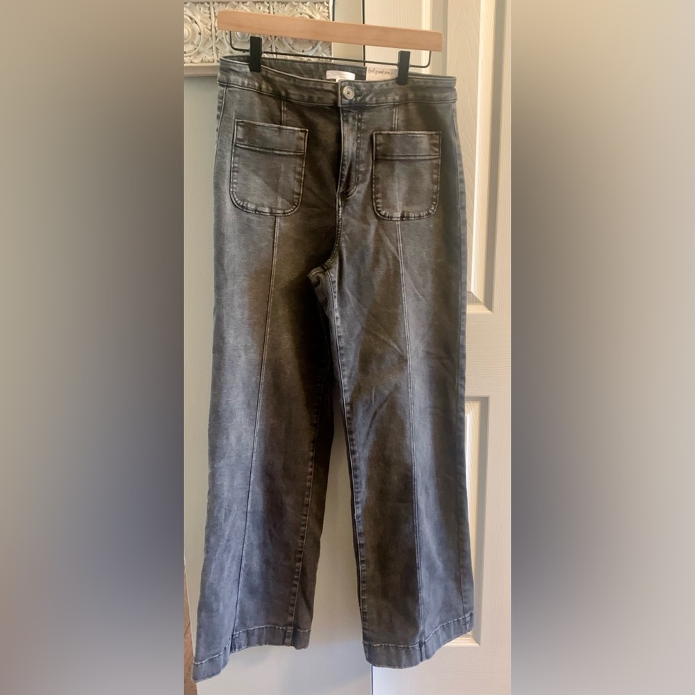 LC Lauren Conrad Relaxed Streetwear Super High-Rise Wide-Leg Jeans NWT - 12